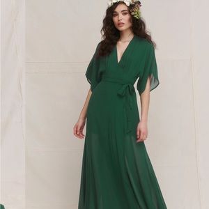 NWT Reformation Winslow Dress Size Small Emerald